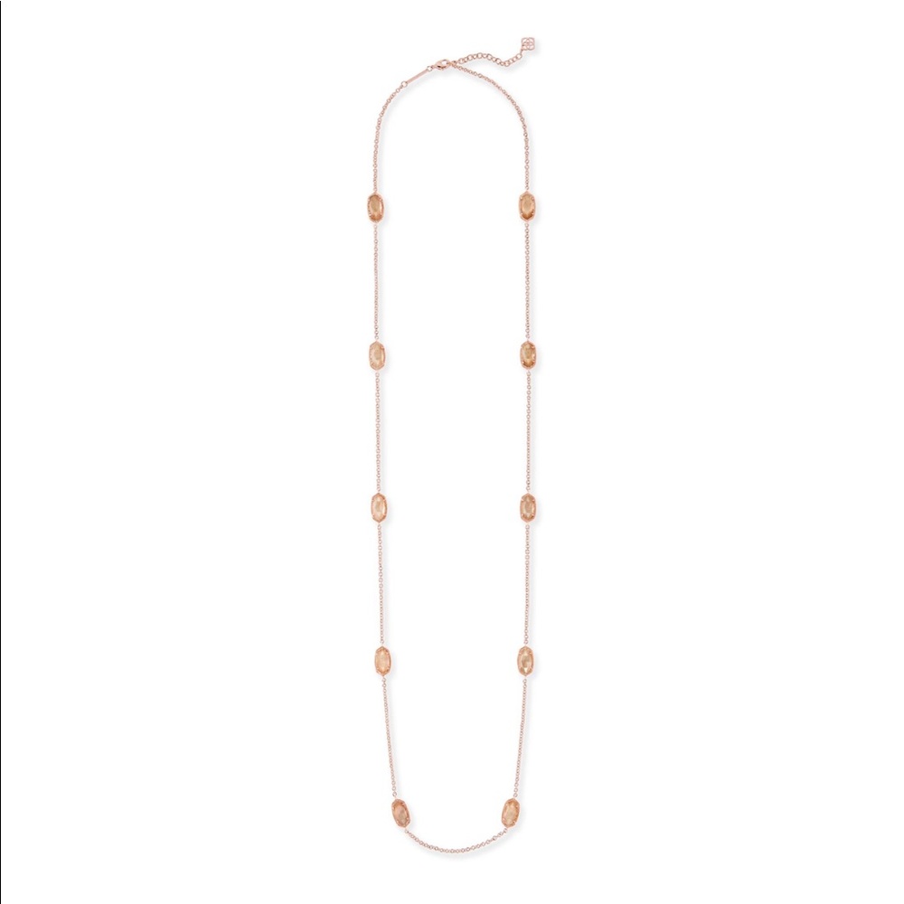 Kendra Scott Kellie Long Necklace In Rose Gold